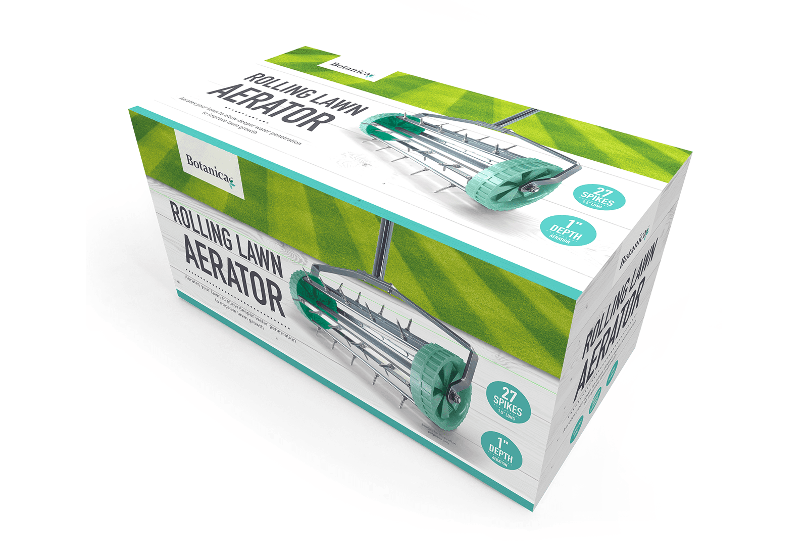 Creative 23 Kelkay Rolling Lawn Aerator Packaging