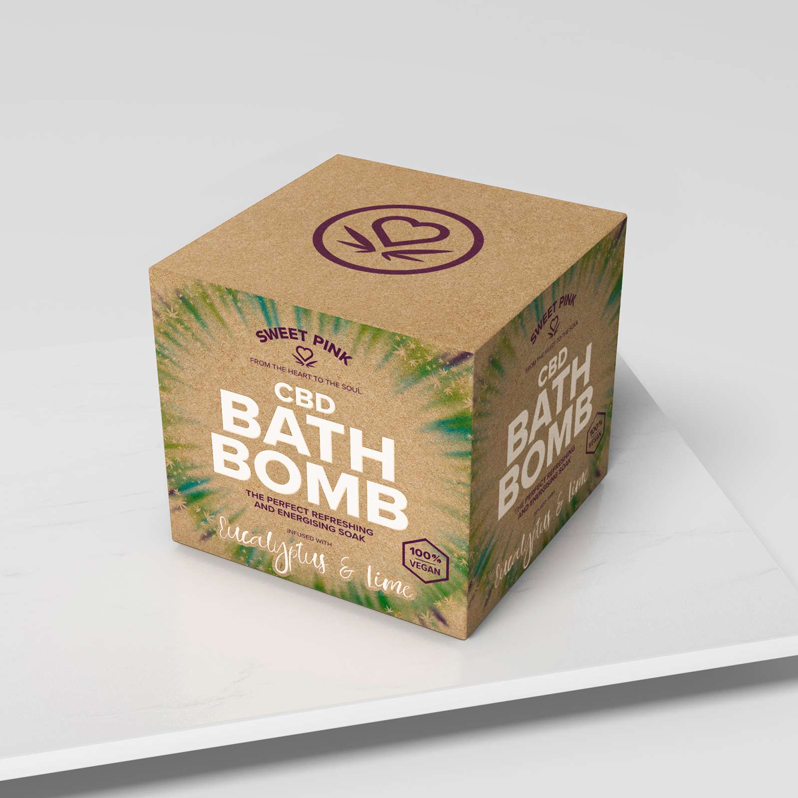 Creative 23 Sweet Pink CBD Bath Bomb Packaging